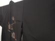 Photo2: 6519T04z280 Vintage Japanese Kimono Silk See through HAORI Rose Black (2)