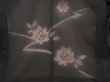 Photo3: 6519T04z280 Vintage Japanese Kimono Silk See through HAORI Rose Black (3)