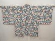 Photo1: 6519T05z570 Vintage Japanese Kimono Silk HAORI Chrysanthemum Blue-Gray (1)