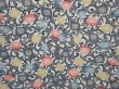 Photo3: 6519T05z570 Vintage Japanese Kimono Silk HAORI Chrysanthemum Blue-Gray (3)