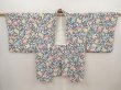 Photo6: 6519T05z570 Vintage Japanese Kimono Silk HAORI Chrysanthemum Blue-Gray (6)