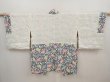 Photo8: 6519T05z570 Vintage Japanese Kimono Silk HAORI Chrysanthemum Blue-Gray (8)