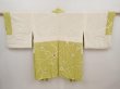 Photo6: 6519T06z560 Vintage Japanese Kimono Silk HAORI Plum blossom Lime green (6)