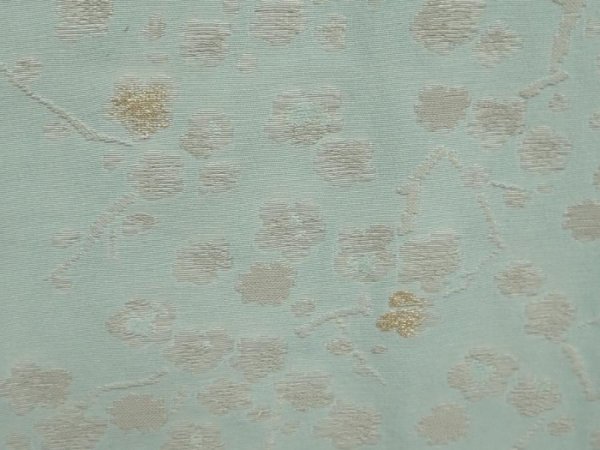 Photo4: 6519T08z840 Vintage Japanese Kimono Silk HAORI Plum blossom Light blue (4)