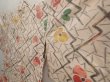 Photo2: 6519T09z470 Vintage Japanese Kimono Silk MEISEN HAORI Flower Light peach (2)