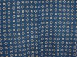 Photo3: 6519T10z550 Vintage Japanese Kimono Silk HAORI Flowers Dark cyan blue (3)