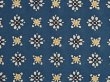 Photo4: 6519T10z550 Vintage Japanese Kimono Silk HAORI Flowers Dark cyan blue (4)