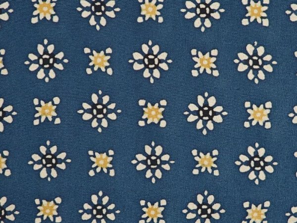 Photo4: 6519T10z550 Vintage Japanese Kimono Silk HAORI Flowers Dark cyan blue (4)