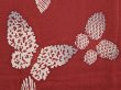 Photo4: 6519T11z420 Vintage Japanese Kimono Silk HAORI Butterfly Wine red (4)