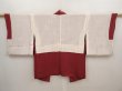 Photo6: 6519T11z420 Vintage Japanese Kimono Silk HAORI Butterfly Wine red (6)