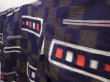 Photo2: 6519T12z570 Vintage Japanese Kimono Silk MEISEN KOMON  Dark navy (2)