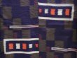 Photo5: 6519T12z570 Vintage Japanese Kimono Silk MEISEN KOMON  Dark navy (5)