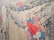 Photo2: 6519T13z960 Vintage Japanese Kimono Silk TSUKESAGE Flowers Off-white (2)