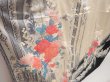 Photo3: 6519T13z960 Vintage Japanese Kimono Silk TSUKESAGE Flowers Off-white (3)