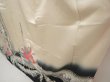 Photo4: 6519T13z960 Vintage Japanese Kimono Silk TSUKESAGE Flowers Off-white (4)