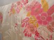 Photo2: 6519T14z840 Vintage Japanese Kimono Silk TSUKESAGE Flowers Off-white (2)