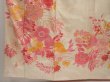 Photo6: 6519T14z840 Vintage Japanese Kimono Silk TSUKESAGE Flowers Off-white (6)