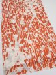 Photo2: 1D01z60  Japanese Kimono Silk  FABRIC Plum tree Tomato red 41.7x14.0 (2)