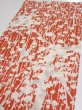 Photo3: 1D01z60  Japanese Kimono Silk  FABRIC Plum tree Tomato red 41.7x14.0 (3)