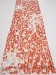 Photo5: 1D01z60  Japanese Kimono Silk  FABRIC Plum tree Tomato red 41.7x14.0 (5)