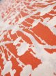 Photo4: 1D02z60  Japanese Kimono Silk  FABRIC Plum tree Tomato red 41.3x14.0 (4)