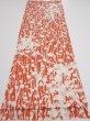 Photo5: 1D02z60  Japanese Kimono Silk  FABRIC Plum tree Tomato red 41.3x14.0 (5)