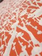 Photo4: 1D03z90  Japanese Kimono Silk  FABRIC Plum tree Tomato red 63.4x14.0 (4)
