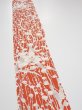 Photo3: 1D07z40  Japanese Kimono Silk  FABRIC Plum tree Tomato red 57.1x6.9 (3)