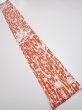 Photo5: 1D08z40  Japanese Kimono Silk  FABRIC Plum tree Tomato red 56.7x6.9 (5)