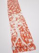 Photo2: 1D09z50  Japanese Kimono Silk  FABRIC Plum tree Tomato red 79.5x6.9 (2)