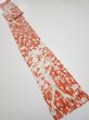 Photo5: 1D09z50  Japanese Kimono Silk  FABRIC Plum tree Tomato red 79.5x6.9 (5)