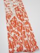 Photo3: 1D10z30  Japanese Kimono Silk  FABRIC Plum tree Tomato red 34.6x6.9 (3)