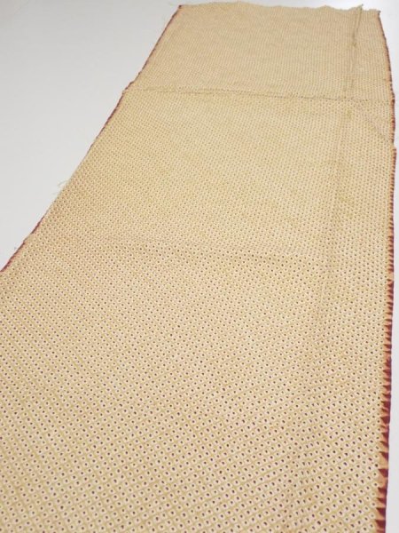 Photo4: 1D04z90  Japanese Kimono Silk  FABRIC Shibori Sulfur yellow 63.0x14.8 (4)