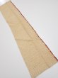 Photo1: 1D10z30  Japanese Kimono Silk  FABRIC Shibori Sulfur yellow 35.4x7.1 (1)