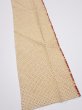 Photo4: 1D10z30  Japanese Kimono Silk  FABRIC Shibori Sulfur yellow 35.4x7.1 (4)