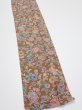 Photo2: 1D09z60  Japanese Kimono Silk  FABRIC Flowers Brown 76.4x6.9 (2)