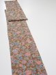 Photo3: 1D09z60  Japanese Kimono Silk  FABRIC Flowers Brown 76.4x6.9 (3)