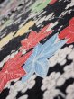 Photo4: 1D02z60  Japanese Kimono Silk  FABRIC Plum blossom Black 44.1x14.4 (4)