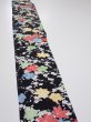 Photo3: 1D08z40  Japanese Kimono Silk  FABRIC Plum blossom Black 59.1x7.1 (3)