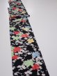 Photo3: 1D09z50  Japanese Kimono Silk  FABRIC Plum blossom Black 79.9x7.1 (3)