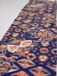Photo3: 1D04z90  Japanese Kimono Silk  FABRIC Crane Navy 64.2x14.4 (3)