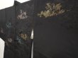 Photo2: 6520T01z540 Vintage Japanese Kimono Silk HAORI Wave Black (2)