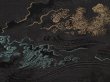 Photo4: 6520T01z540 Vintage Japanese Kimono Silk HAORI Wave Black (4)