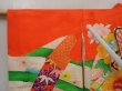 Photo5: 6520T02z350 Vintage Japanese Kimono Silk Girl's  Peony Tomato red (5)