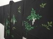Photo2: 6520T03z560 Vintage Japanese Kimono Silk HAORI Nandin Black (2)