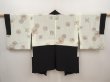 Photo6: 6520T03z560 Vintage Japanese Kimono Silk HAORI Nandin Black (6)