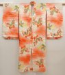 Photo8: 6520T04z660 Vintage Japanese Kimono Silk Girl's  Butterfly Red-Pink (8)