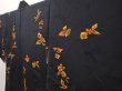 Photo2: 6520T05z510 Vintage Japanese Kimono Silk HAORI Flower Black (2)