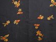 Photo3: 6520T05z510 Vintage Japanese Kimono Silk HAORI Flower Black (3)