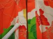 Photo7: 6520T06z420 Vintage Japanese Kimono Silk Girl's  Butterfly Tomato red (7)